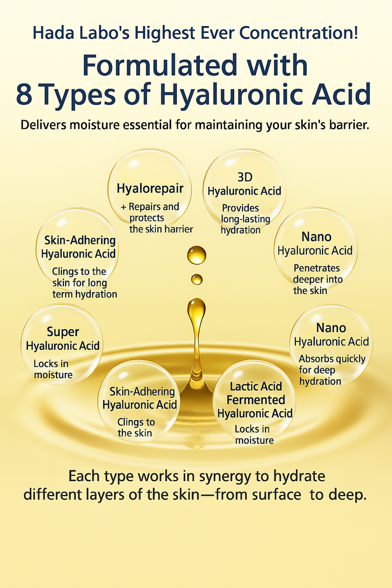 Hada Labo Gokujyun Premium Hydrating Lotion | 8 Hyaluronic Acids | 170 ml