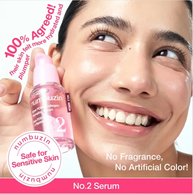 Numbuzin No.2 Rose PDRN Collagen Plumping Serum 30ml