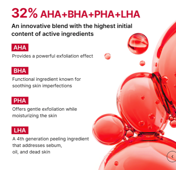 Medicube Red Acne Body Peeling Shot AHA BHA PHA LHA 110 g
