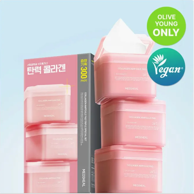 Mediheal Collagen Ampoule Toner Pads Set 300 Pads