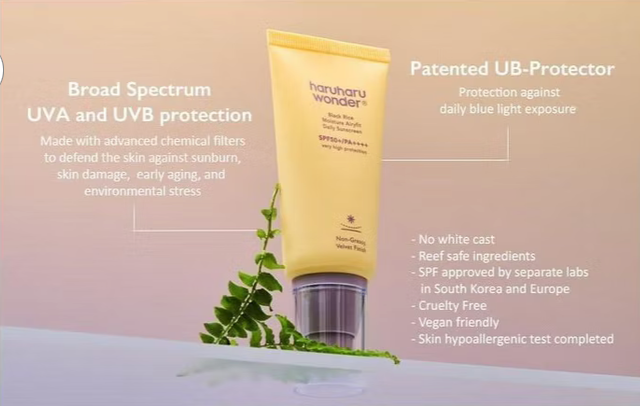 Haruharu Wonder Black Rice Moisture Airyfit Daily Sunscreen SPF50+ PA++++ 50ml