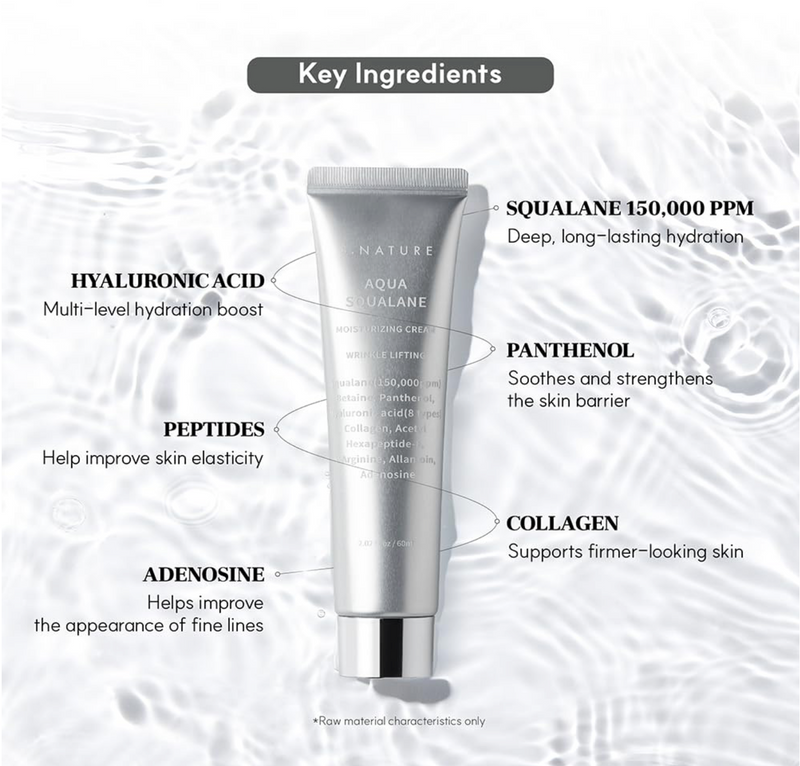 S.NATURE Aqua Squalane Moisturizing Cream Triple Set 180ml