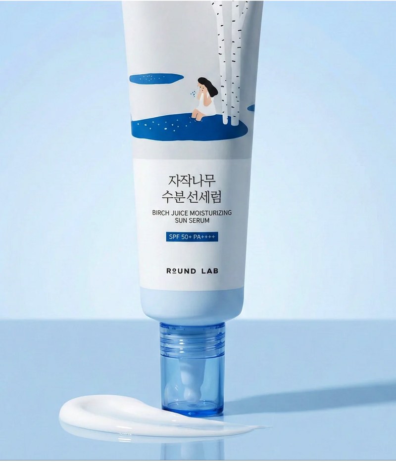 Round Lab Birch Juice Moisturizing Sun Serum Set SPF50+ PA++++ (50ml + 8ml Gift)