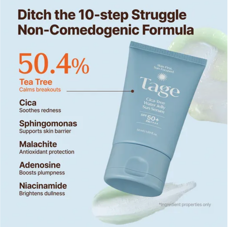 Tage Cica-Tree Water Jelly Sun Serum SPF50+ PA++++ | 50ml