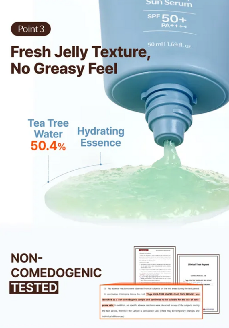 Tage Cica-Tree Water Jelly Sun Serum SPF50+ PA++++ | 50ml