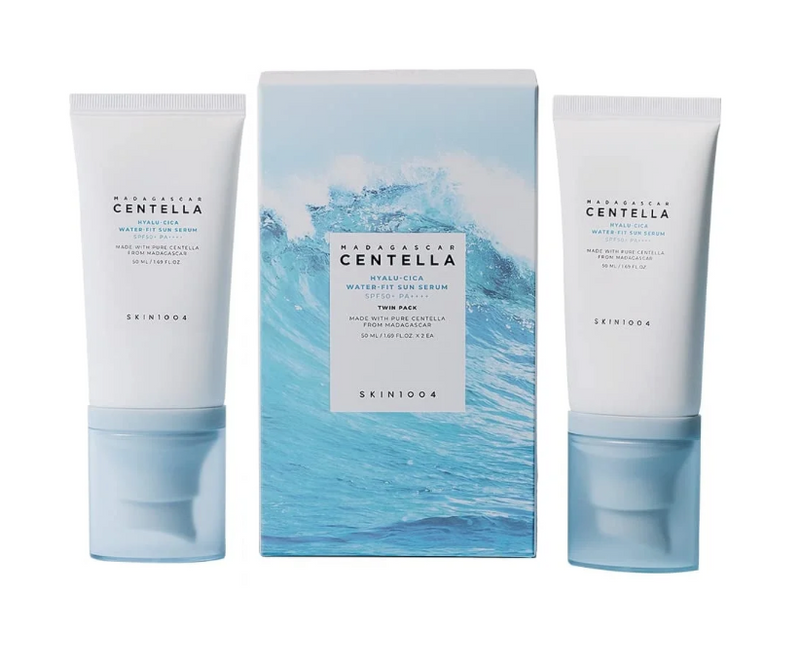 SKIN1004 Madagascar Centella Hyalu-Cica Water-Fit Sun Serum Twin Pack SPF50+ PA++++ (2 x 50ml)