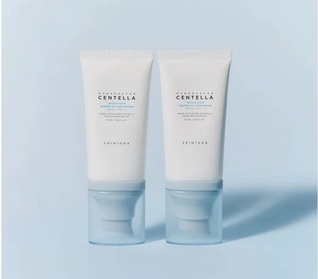 SKIN1004 Madagascar Centella Hyalu-Cica Water-Fit Sun Serum Twin Pack SPF50+ PA++++ (2 x 50ml)
