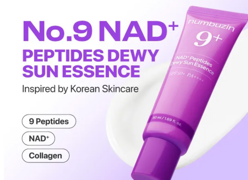 Numbuzin No.9 NAD+ Peptides Dewy Sun Essence SPF50+ PA++++