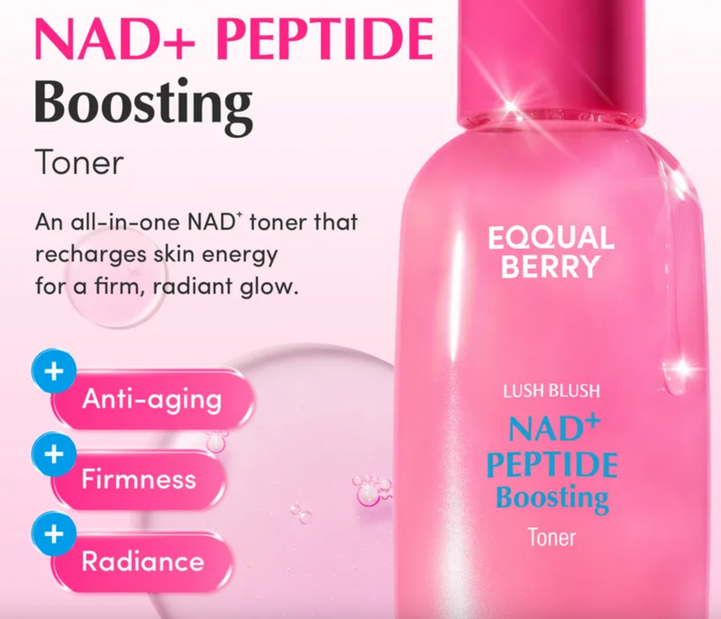 EQQUALBERRY Lush Blush NAD+ Peptide Boosting Toner 150ml