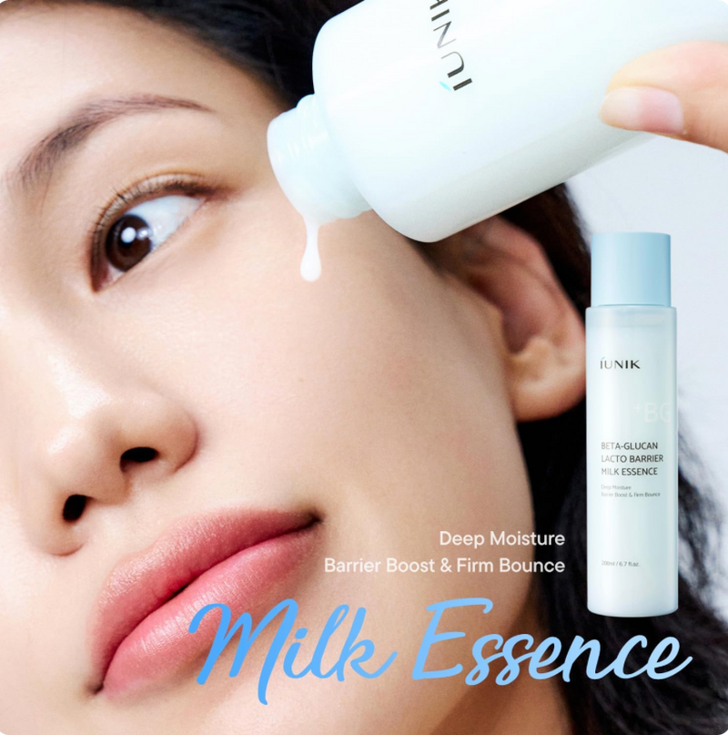 iUNIK Beta-Glucan Lacto Barrier Milk Essence | Deep Moisture & Barrier Support | 200ml