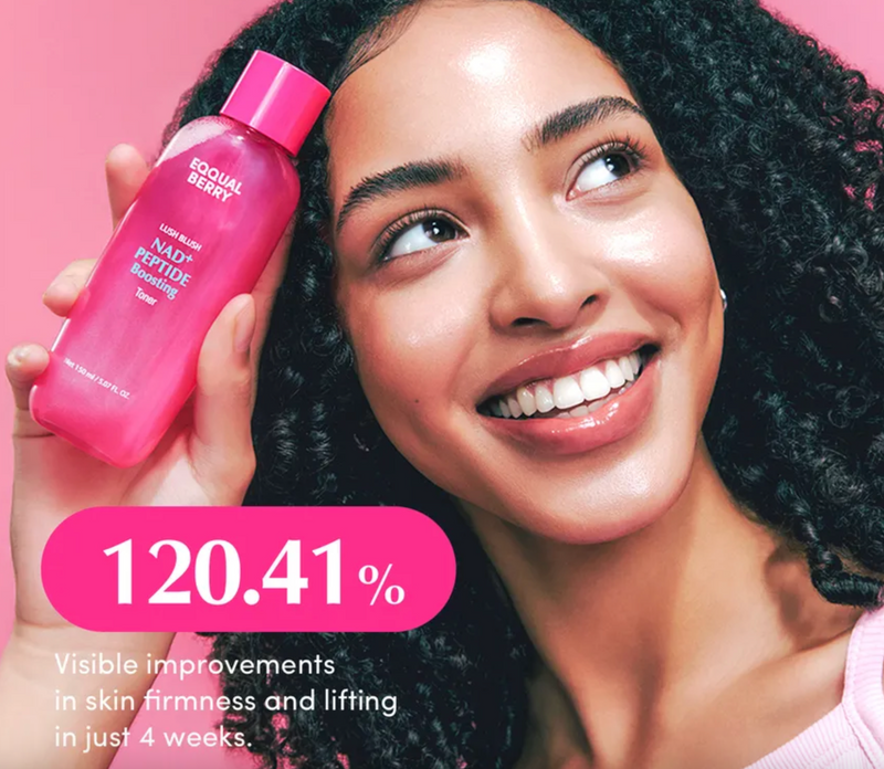 EQQUALBERRY Lush Blush NAD+ Peptide Boosting Toner 150ml