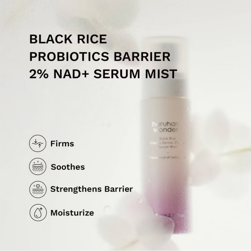 Haruharu Wonder Black Rice Probiotics Barrier 2% NAD+ Serum Mist