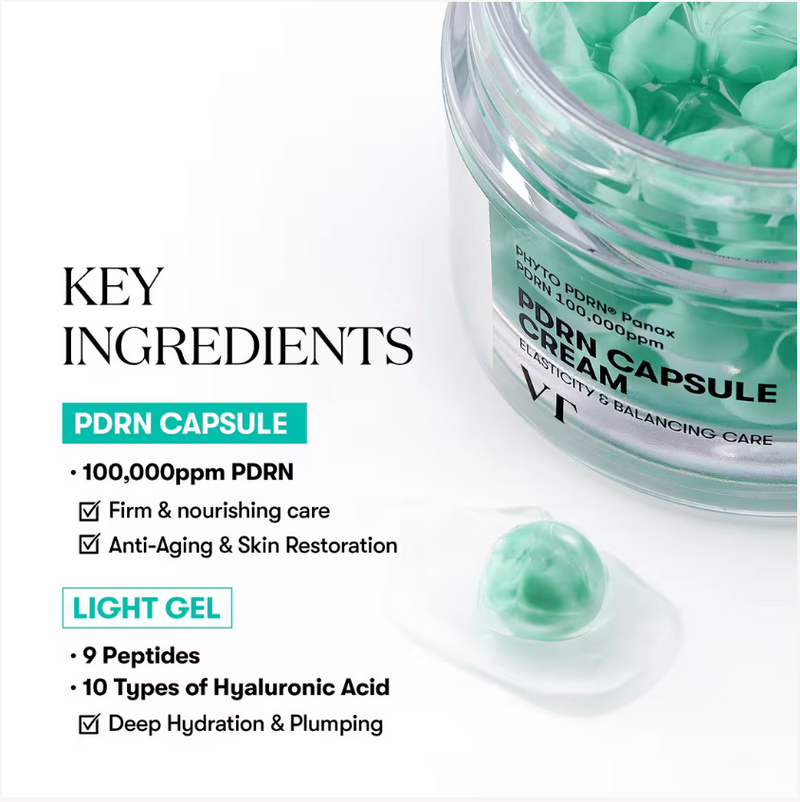 VT PDRN Capsule Cream 100 | PHYTO PDRN™ Panax 100,000 ppm | 50 ml