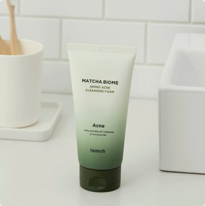 Heimish Matcha Biome Amino Acne Cleansing Foam | Low pH Amino Acid Cleanser | 150 g