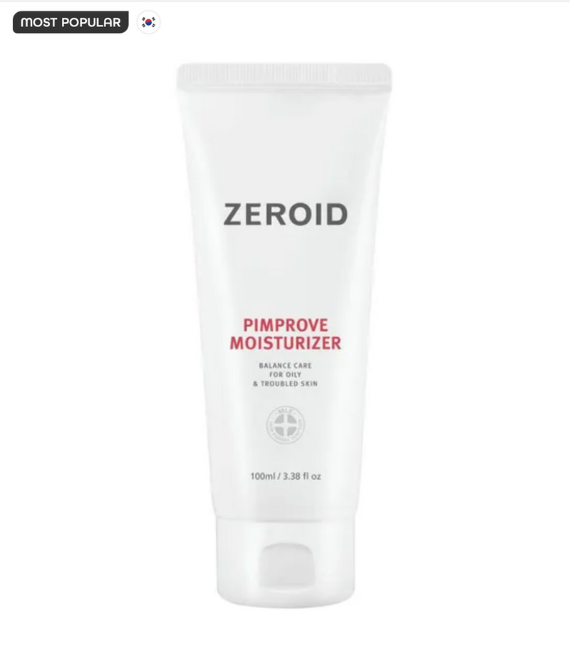 ZEROID Pimprove Moisturizer | Lightweight Barrier Cream for Oily & Acne-Prone Skin | 100 ml