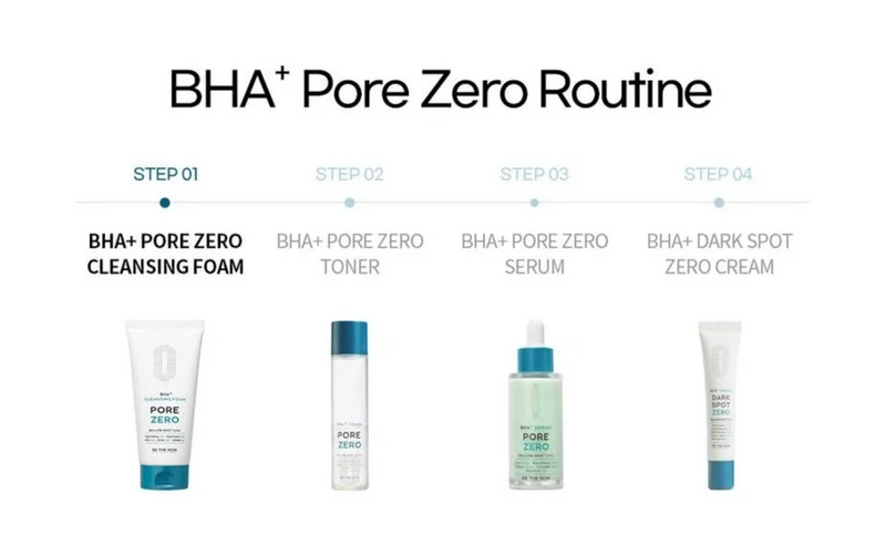 BE THE SKIN BHA+ Pore Zero Cleansing Foam | Willow-BHA™ Purifying Cleanser | 150 g