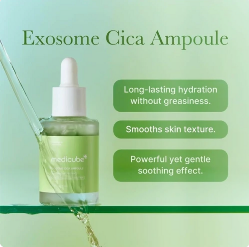 Medicube Exosome Cica Serum | Soothing Exosome & Centella Serum for Sensitive Skin | 30ml