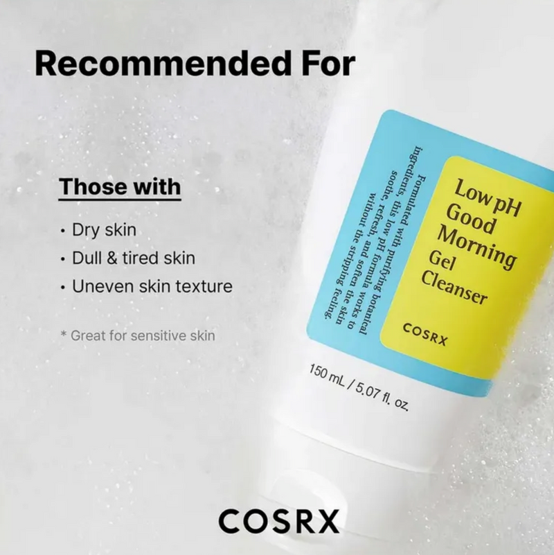COSRX Low pH Good Morning Gel Cleanser | Gentle Daily Gel Cleanser | 150ml