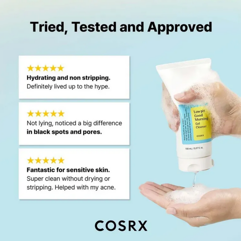 COSRX Low pH Good Morning Gel Cleanser | Gentle Daily Gel Cleanser | 150ml