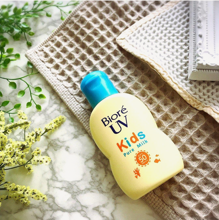 Biore UV Kids Pure Milk SPF50+ PA+++ | Mineral Sunscreen for Face & Body | 70ml