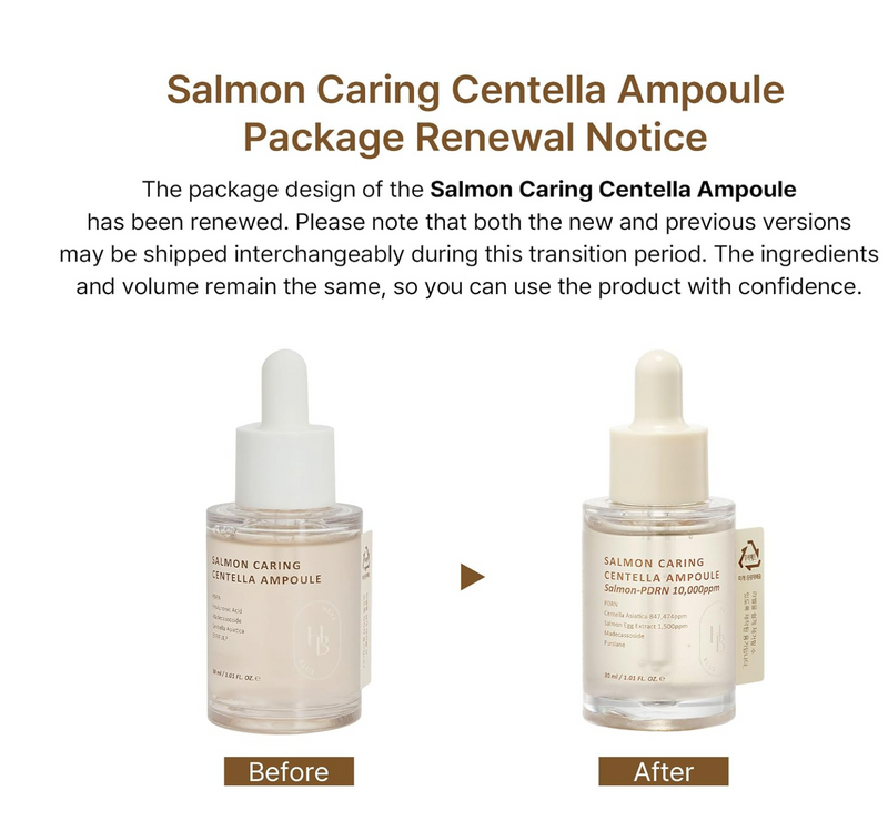 Heveblue Salmon Caring Centella Ampoule | Salmon PDRN 10,000ppm Repair Ampoule | 30ml