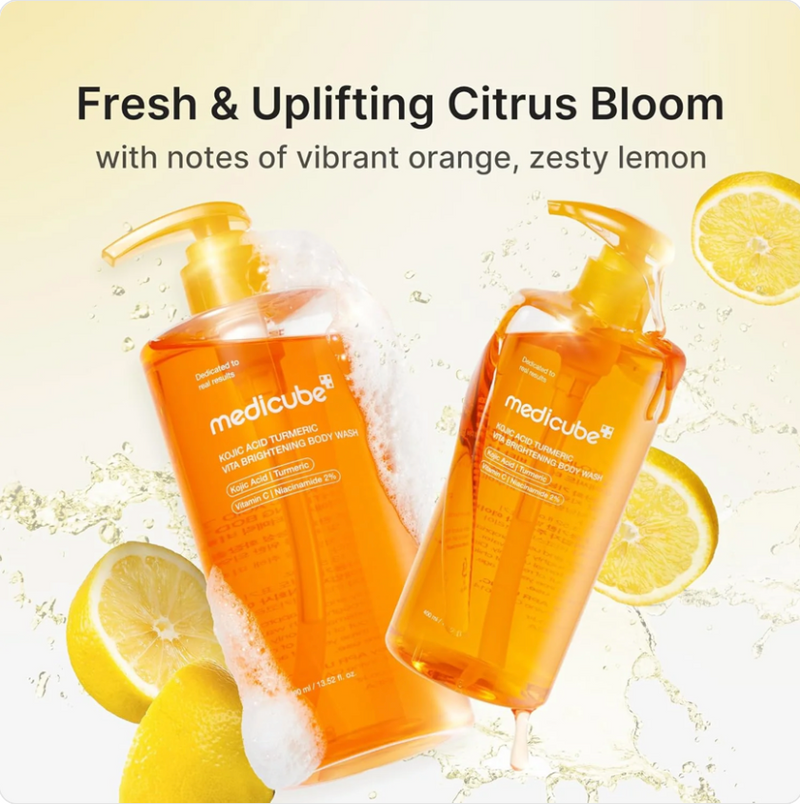 Medicube Kojic Acid Turmeric Vita Brightening Body Wash | Brightening Body Cleanser | 400ml