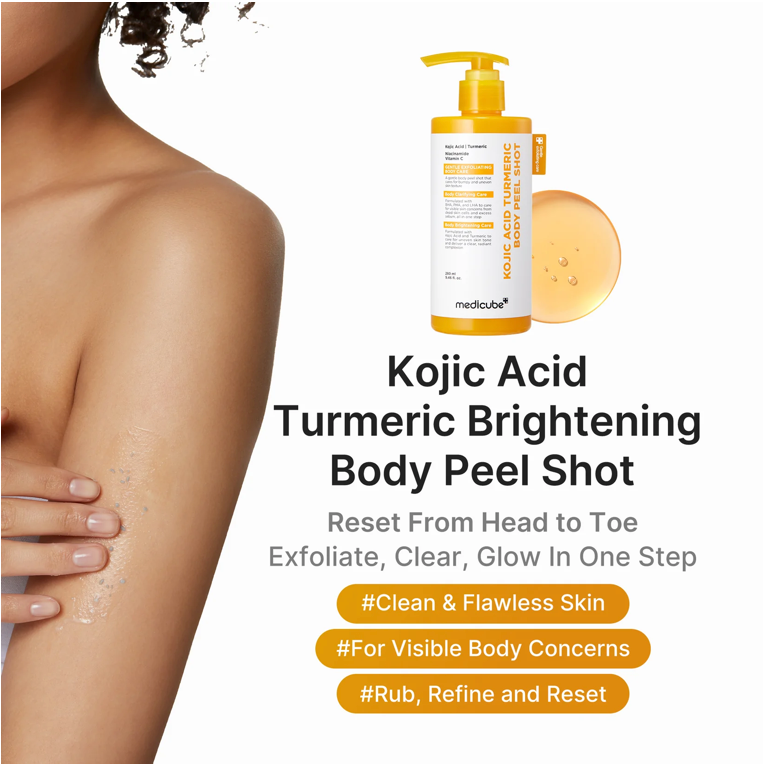Medicube Kojic Acid Turmeric Body Peel Shot | Exfoliating Body Treatment | 280ml