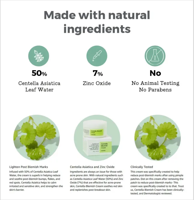 COSRX Centella Blemish Cream | Soothing Spot Cream | 30g