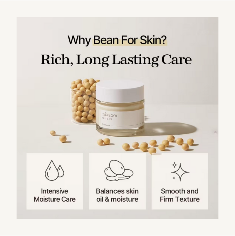 Mixsoon Bean Cream | Fermented Bean Barrier Moisturizer | 50ml