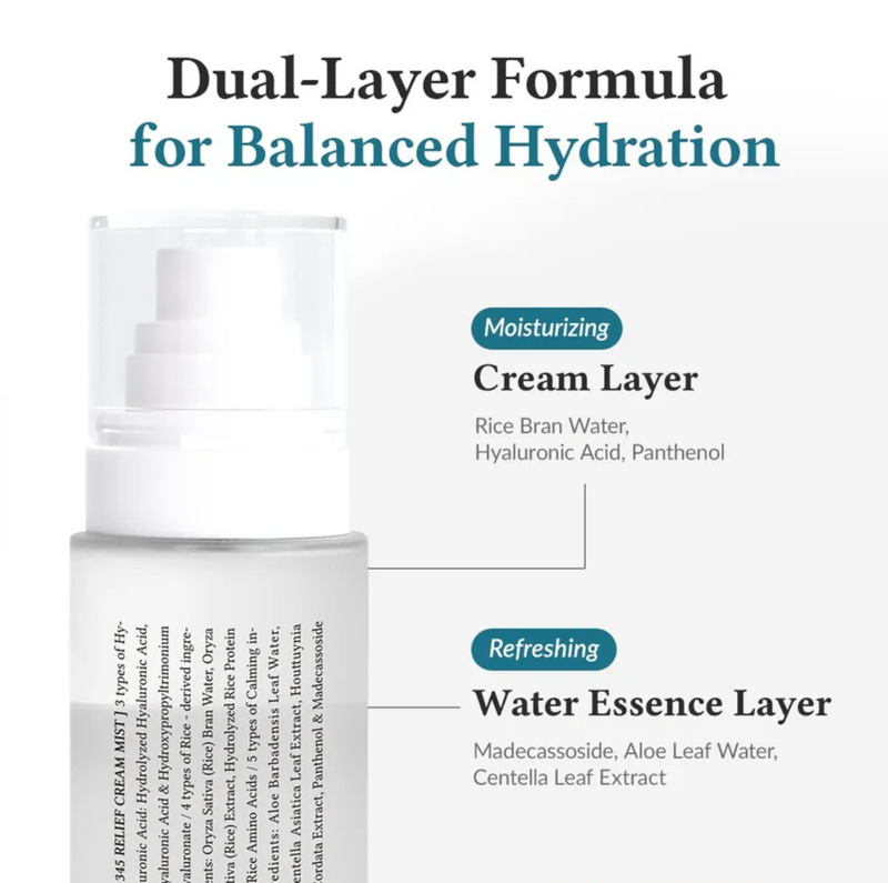 Dr. Althea 345 Relief Cream Mist | Hydrating & Calming Bi-Layer Mist | 60ml