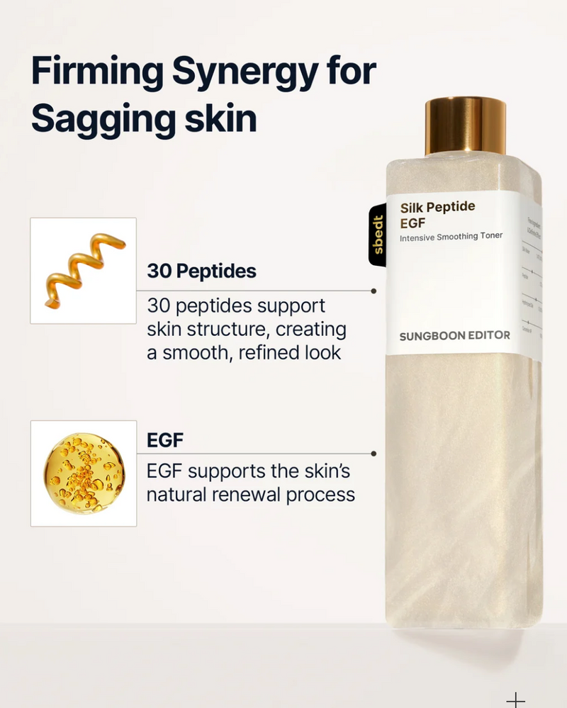 Sungboon Editor Silk Peptide EGF Intensive Smoothing Toner | 300ml