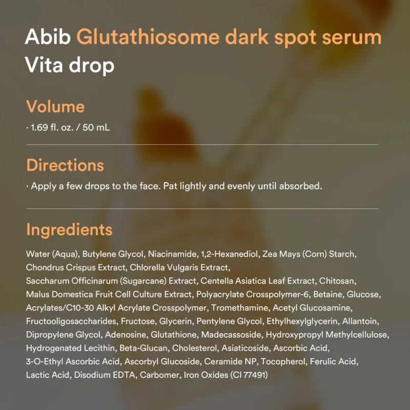 Abib Glutathiosome Dark Spot Serum Vita Drop | Brightening Serum | 50ml