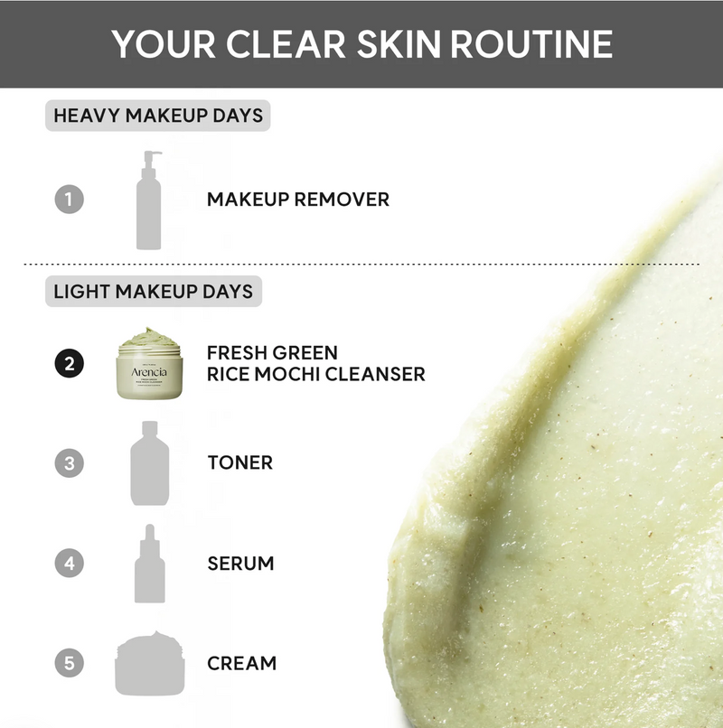 Arencia Fresh Green Rice Mochi Cleanser | Hydrating Rice Cleanser | 120g
