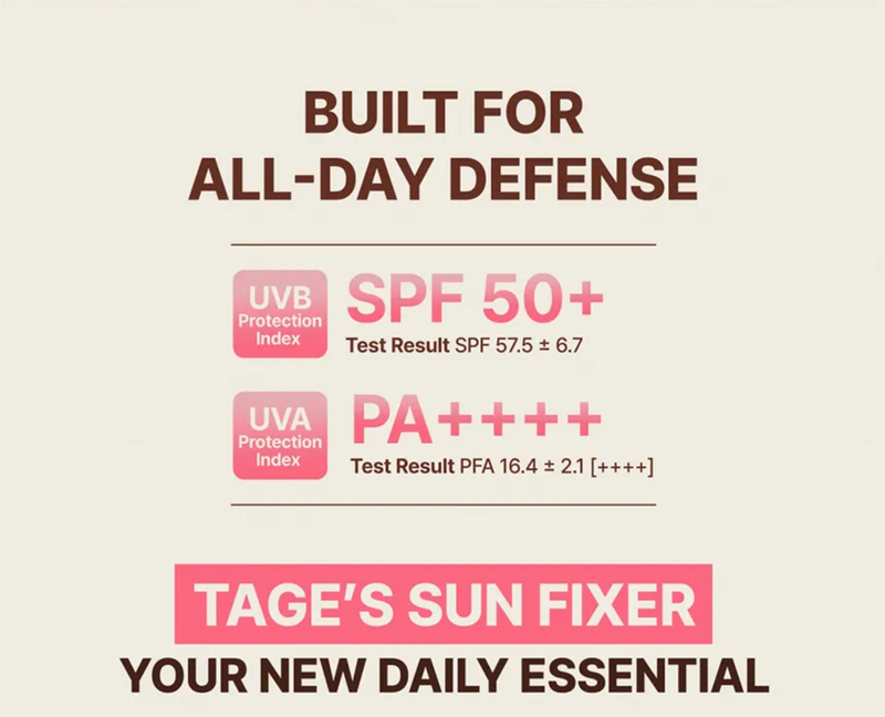 Tage Cica-Tree Shaking Glow Sun Fixer SPF50+ PA++++ | Makeup Setting Spray Sunscreen | 50ml