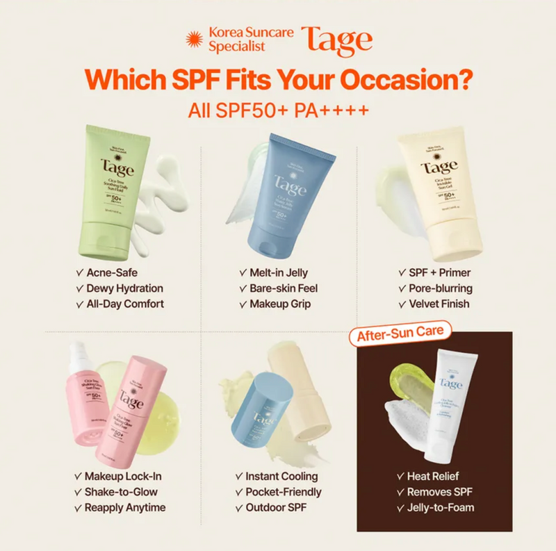 Tage Cica-Tree Shaking Glow Sun Fixer SPF50+ PA++++ | Makeup Setting Spray Sunscreen | 50ml