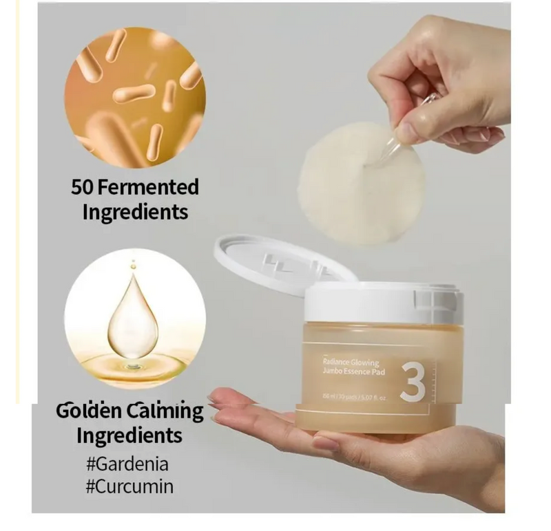 Numbuzin No.3 Radiance Glowing Jumbo Essence Pad (70 Pads / 150ml)