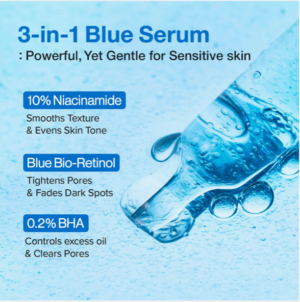 Numbuzin No.3 Blue Bio-Retinol Pore Refining Serum (30ml)