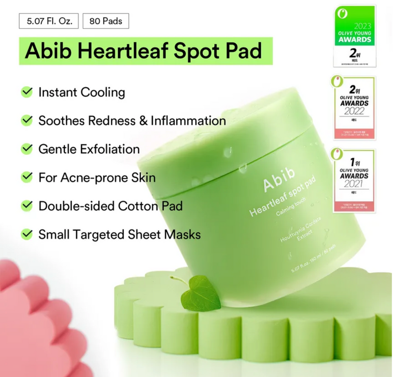 Abib Heartleaf Spot Pad Calming Touch (80 Pads / 150ml)