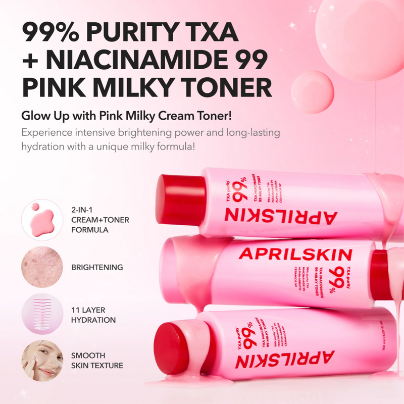 Aprilskin TXA + Niacinamide 99 Pink Milky Toner (150ml)