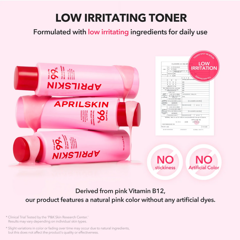 Aprilskin TXA + Niacinamide 99 Pink Milky Toner (150ml)