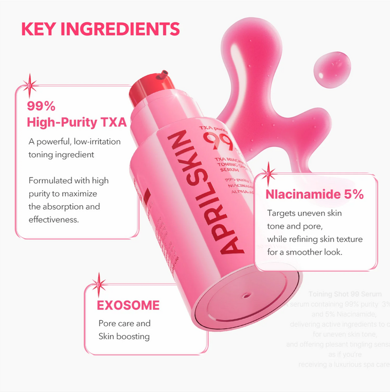 Aprilskin TXA Niacinamide Toning Shot 99 Spicule Serum (30ml)