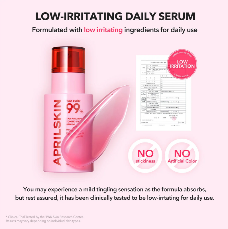 Aprilskin TXA Niacinamide Toning Shot 99 Spicule Serum (30ml)