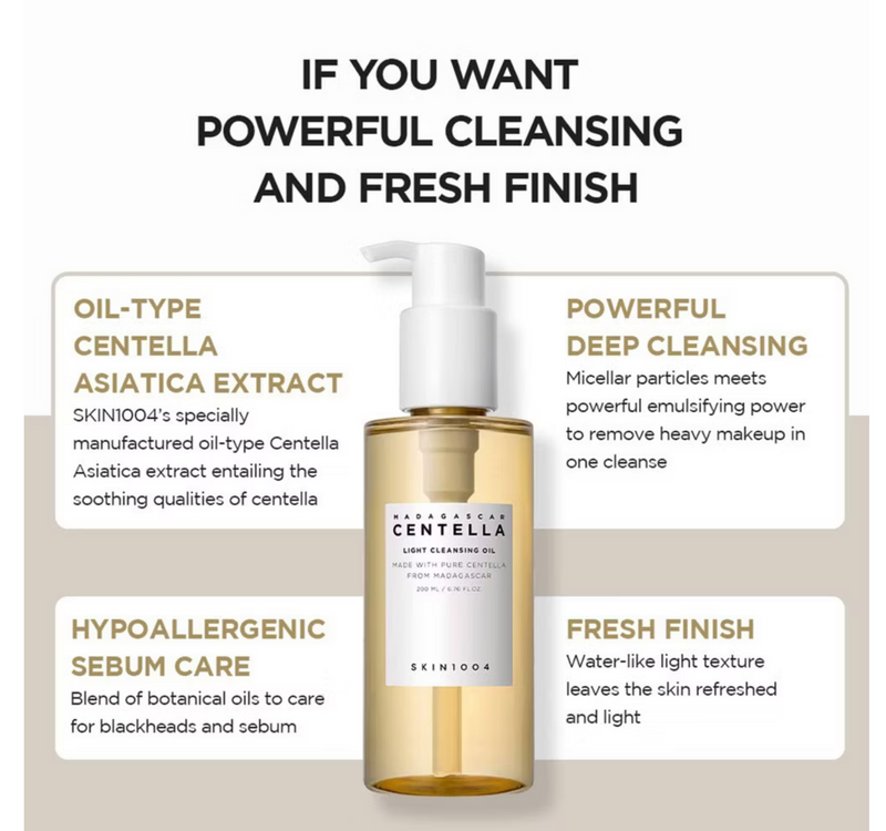 SKIN1004 Madagascar Centella Light Cleansing Oil (200ml)