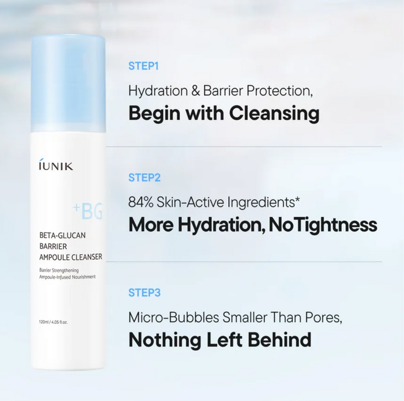 iUNIK Beta-Glucan Barrier Ampoule Cleanser (120ml)