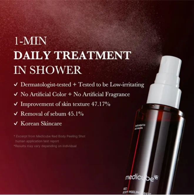 Medicube Red Acne Body Peeling Shot AHA BHA PHA LHA 110 g