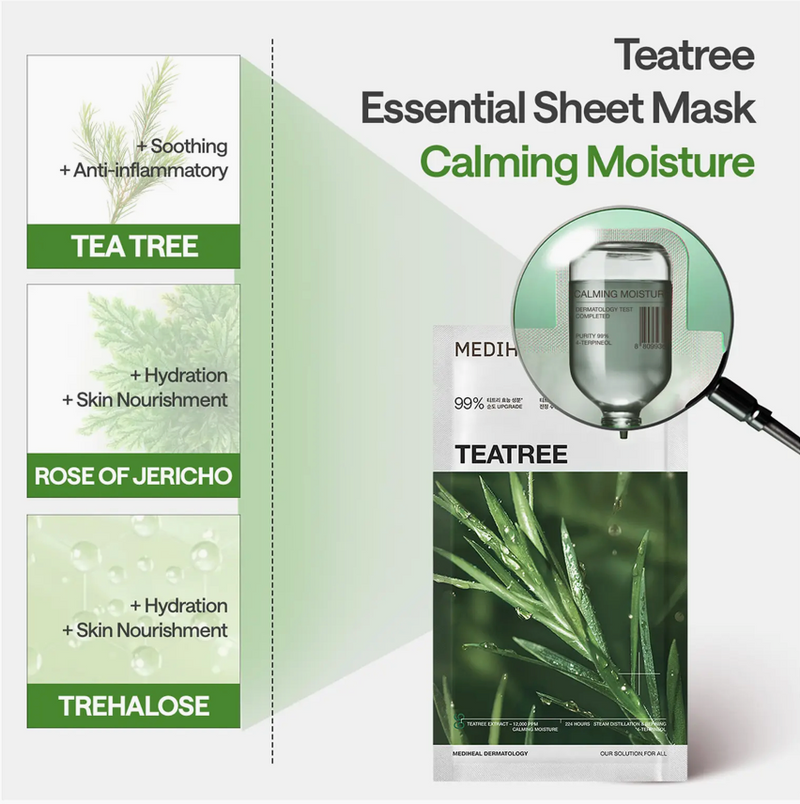 Mediheal Teatree Essential Mask Calming Moisture 24ml (1ea)