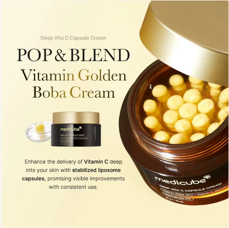 Medicube Deep Vita C Capsule Cream | Vitamin Water 50% + Vitamin C Derivatives | 55 g