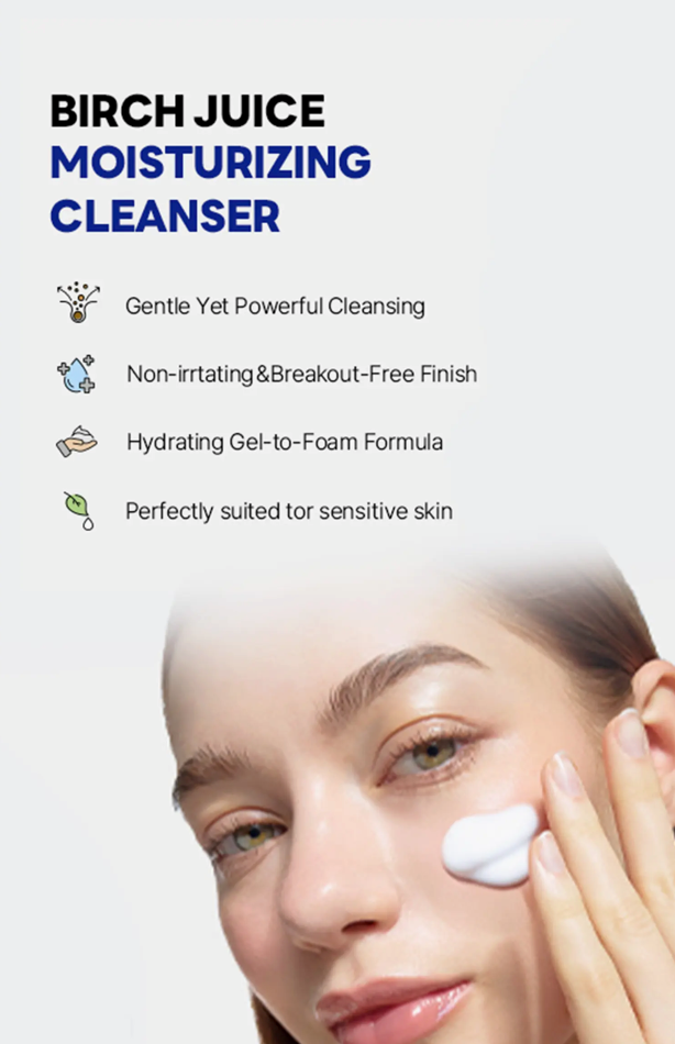 Round Lab Birch Juice Moisturizing Cleanser | Hydrating Low pH Cleanser | 150ml